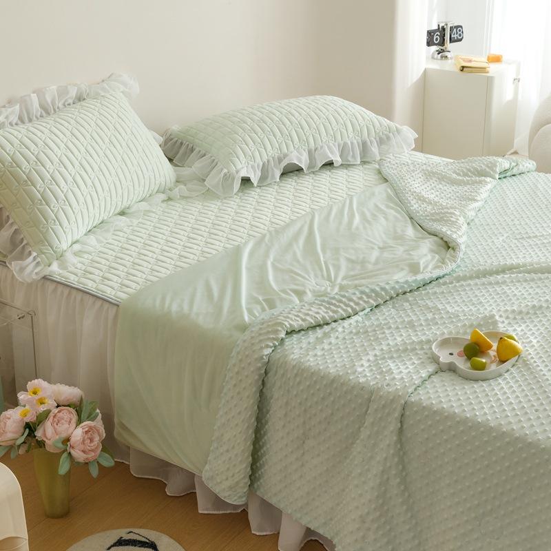 2 New Ins Style Korean Latex Summer Mat Summer Quilt Four-Piece Student Dormitory Kit