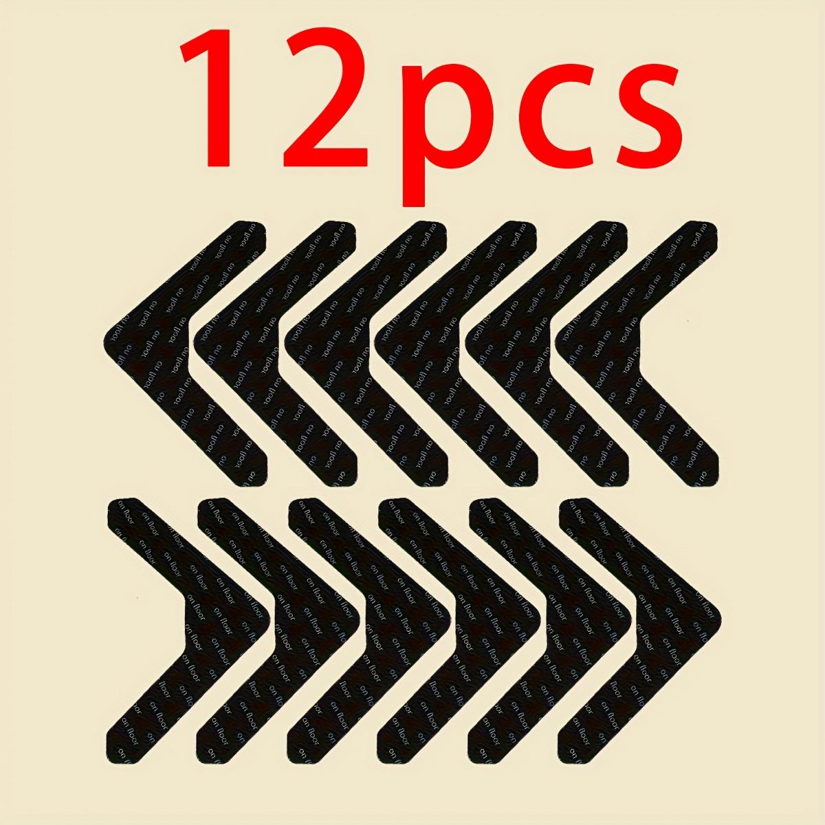 12/24pcs Reusable Traceless Carpet Anti Slip Stickers, Anti Slip Pads Reusable Double-sided Adhesive Stickers Traceless Carpet Stickers Fixed Stickers 12 pieces