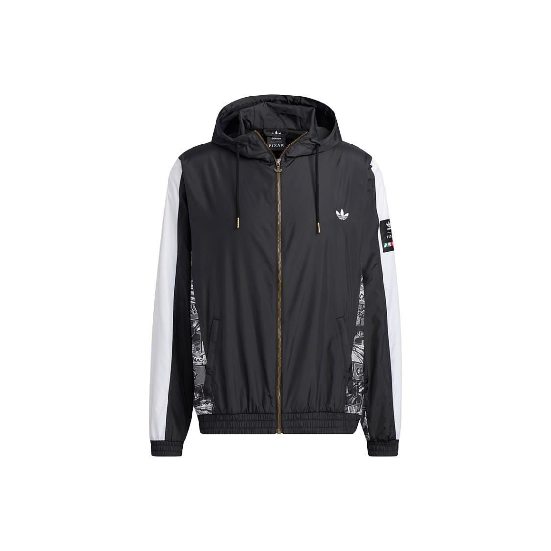 adidas Originals Zip-Up Sports Hoodie for Men, Black HD9077 XS