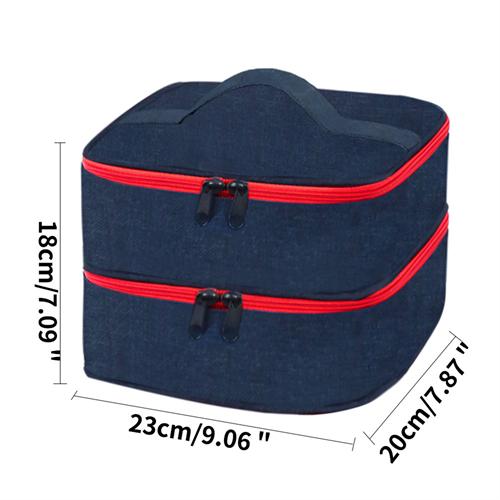 Nail Polish Organizer Double Layer Nail Polish Case for Nail Dryer Lamp Hold 30 Bottles 15ml 0.5 Fl.oz Portable Nail Storage Bag