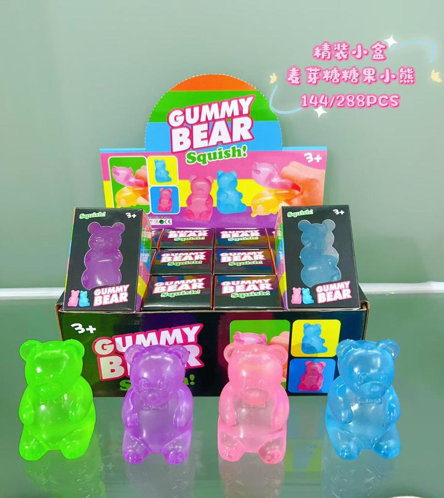 Not Food! Tpr Maltose Filled Cute Cartoon Bear Squishy Toy Animal Slow Rising Stress Relief Decompression Fidget For Adults