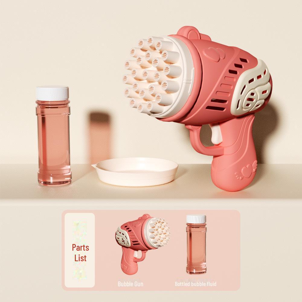 Popular Handheld Luminous Gatling Bubble Gun: Fully Automatic Bubble-Blowing Toy for Kids