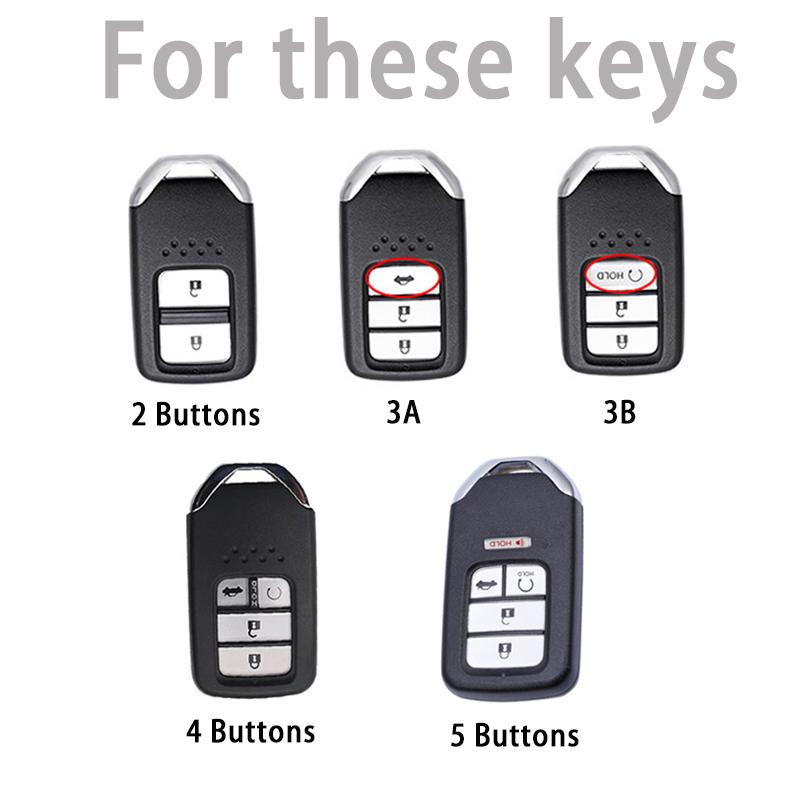 TPU-Schlüsselhülle mit 4 Tasten für Honda CRV, XR-V, Fit, Civic, Accord, HR-V, City und Odyssey