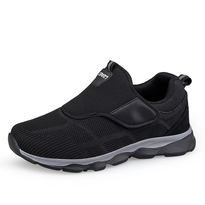 New large size four-season soft sole light and comfortable mesh breathable Velcro casual shoes