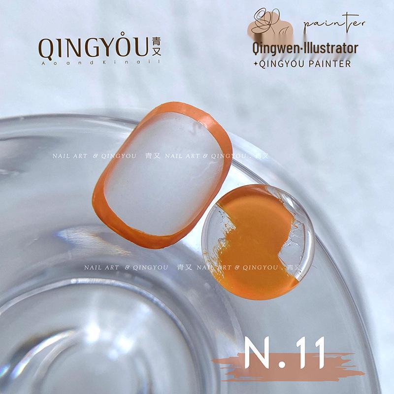 

12-Color Non-Wash Pigmented Gel Nail Paint Set - Special White for Salon Use