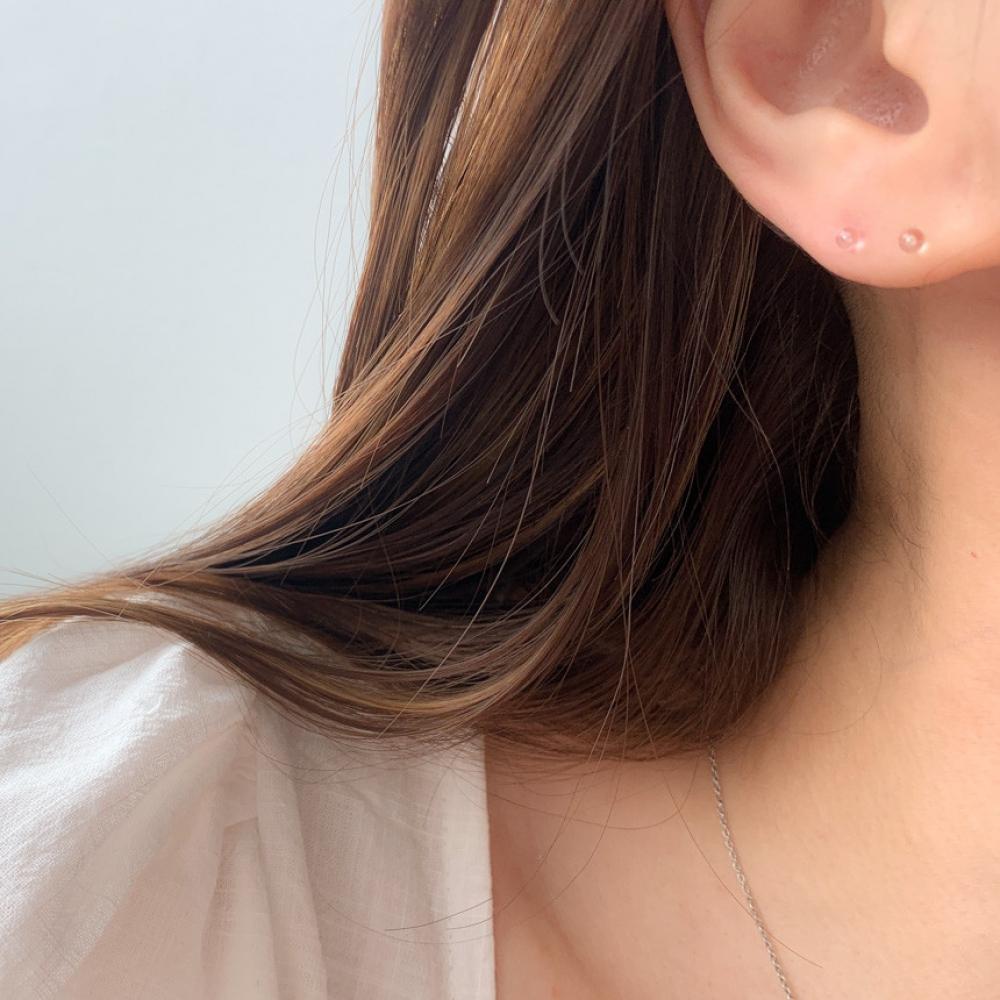 

Набор из 10 гипоаллергенных прозрачных студенческих силиконовых серег Blue City