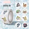 500Pcsroll Cartoon Es Stickers Kawaii Anime Eevee Diy Pvc Laptop Decals Decoration Stiker Children Reward Toy Girl Gift