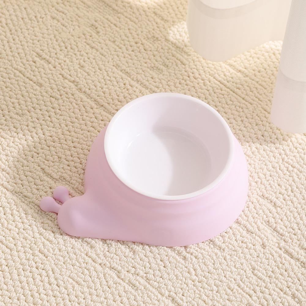 

Stainless Steel Pet Cat Feeder Bowl Anti-spill Snail Shap Food Water Bowls Non-slip Anti-leakage Cat Water Feeder For Dogs Cats