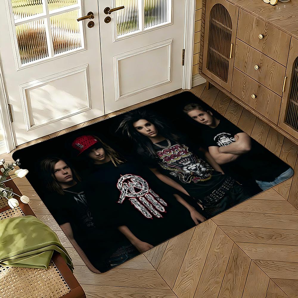 Guitarist T-Tom Kaulitz Singer Floor Mat Soft Thickened Absorbent Non-Slip Bedroom Living Room Door Mat Home Decor Flannel Rugs