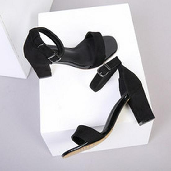 2024 Summer Black Stiletto Heels - One-Strap Sexy Niche Fairy Style Sandals
