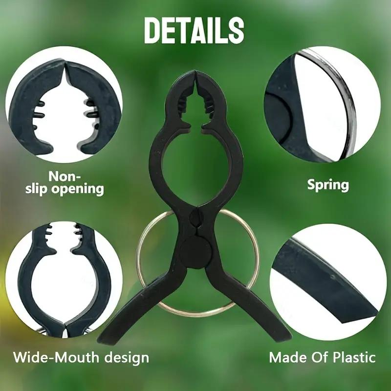 10pcs Fish Shaped Clip Fixing Plant Branches Stems Gardening Plastic Clips Black Plastic Protecting Plant Branches Clip
