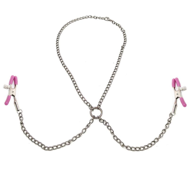 Neck Chain Erotic Nipple Stimulator Clamps BDSM Toys Breast Clips Flirting Pinzas Pezones Nipple Massager Clamp Adult Sex