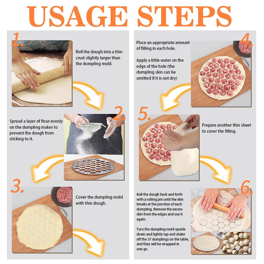 Dumpling Mold Pelmeni Maker Russian Ravioli Maker Dumplings Mold 37 Holes Easy Dumpling Machine for Home Family Kitchen Tools