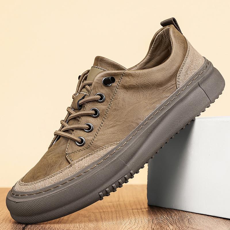 Fashion Comfort Sports Flats Male Skate Footwear Versatile Leather Outdoor Daily Oxford Shoes Men's Shoes Fashion Luxury Casual Sneakers
