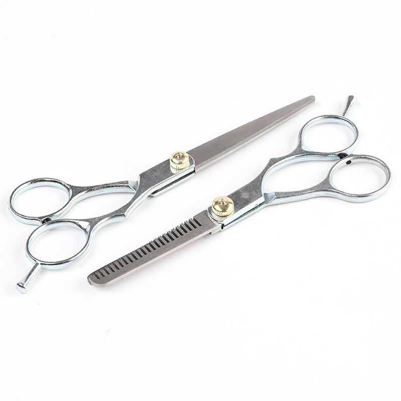 Pet Grooming Scissors for Dogs & Cats - Flat & Tooth Shears, Bangs Trimming Tools