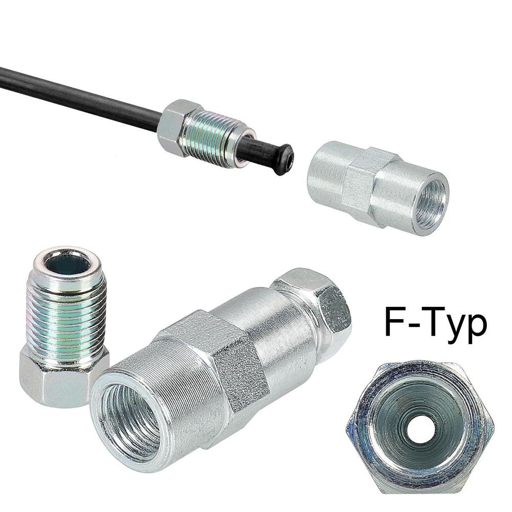 Bremskabel-Verbinder-Kit Bremsleitung 2 Stück 2-Wege-Buchsenverbinder mit 4 M10 10mm Außengewindemuttern für umgekehrte Bördelung 3/16" Leitung