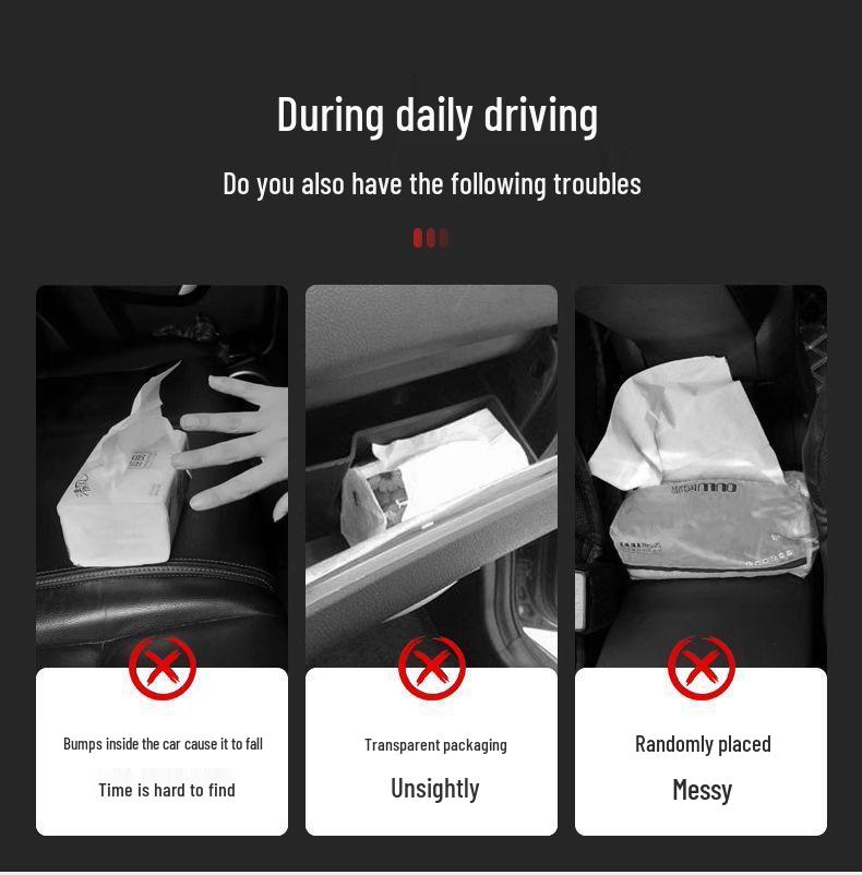 XPeng Car Tissue Box | In-car Pull-out Paper Box | Hanging Armrest Paper Holder