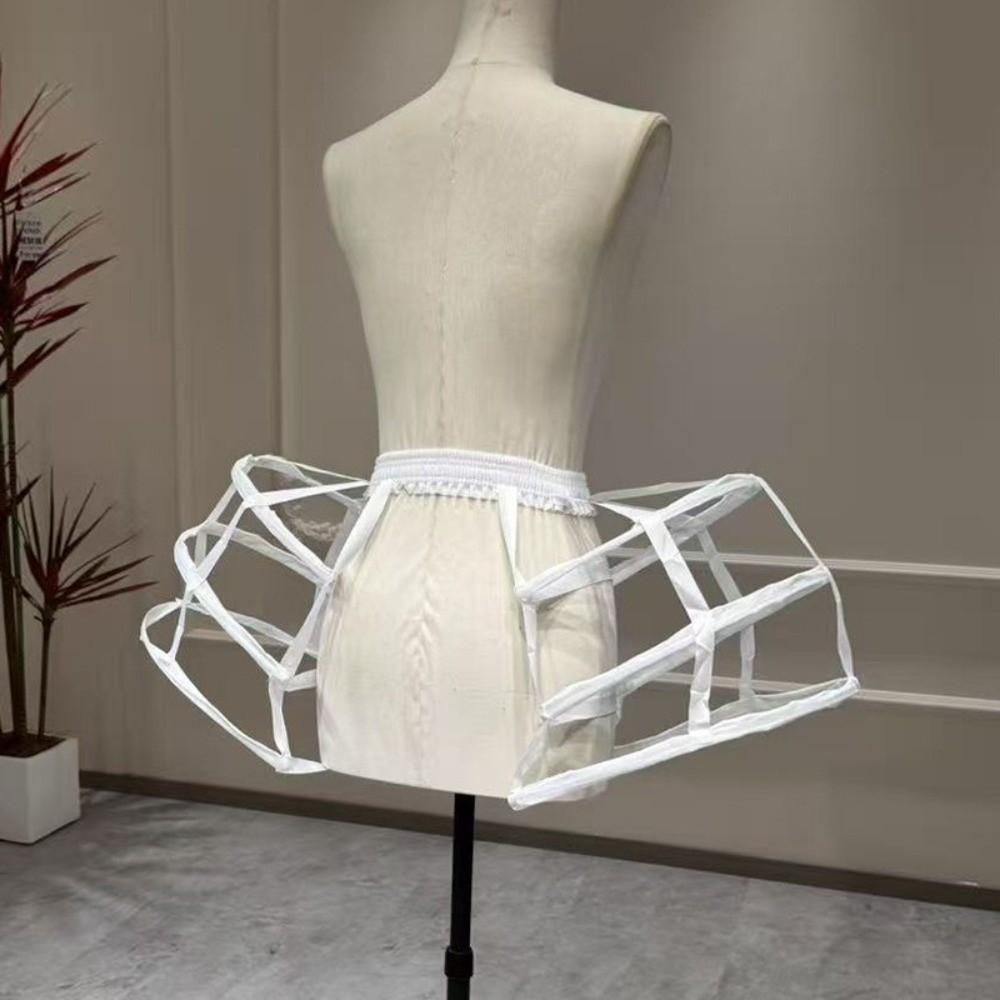 Bílá spodnička s elastickým pasem, prodyšná viktoriánská spodnička pro dívky