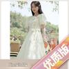 Retro Sommerkleid mit Puffärmeln, Schleifenbändern und taillierter Taille