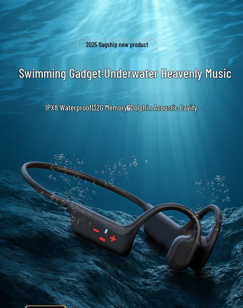 S7 Bone Conduction Sports Headphones: Waterproof, In-Ear, Bluetooth, Ideal for Swimming & Running
