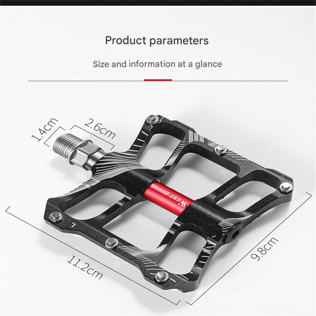 West Rider Bicycle Pedal Bearing Mountain Bike Aluminum Alloy Pedal Bearing Cycling Pedal Bicycle Accessories