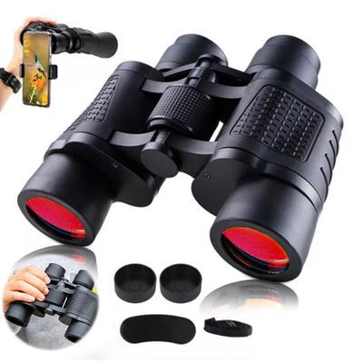 80x80 Outdoor Binoculars High Definition Compact Red Film Binoculars Full Optical Glass Long Range Telescopes for Adults Kids