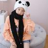 Kapuzenschal Mütze Nackenwärmer mit Tasche Fäustlinge Panda Ohren Kinder Plüsch Ohrenklappenmütze
