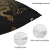Custom Gold Chinese Dragon Totem Cushion Cover 40x40cm Tradition Asian Mythology Velvet Nordic Pillows for Sofa