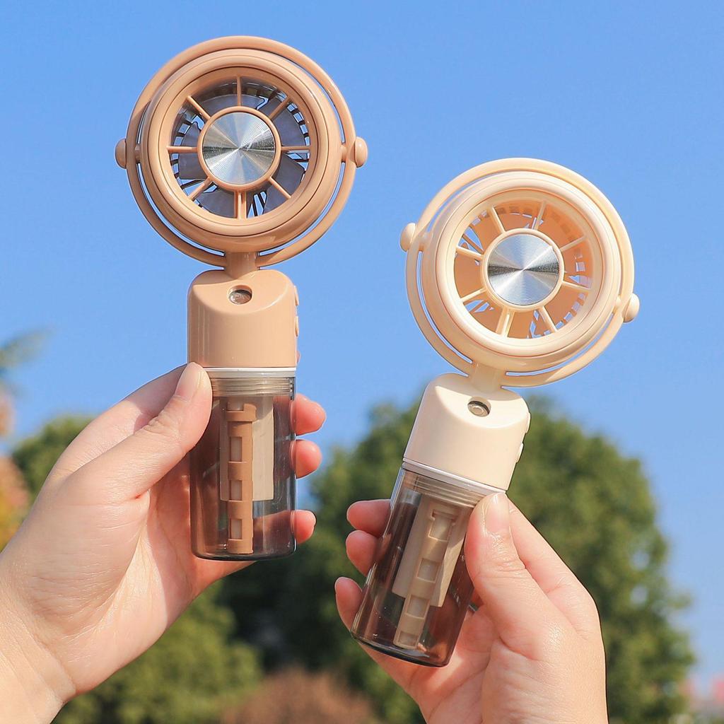 2026 USB Rechargeable Hydrating Spray Fan: Compact Desktop & Handheld Cooling for Dorms