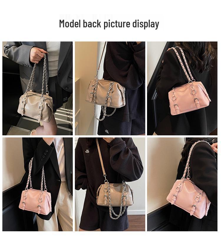 Niche Design Women's 2025 Summer Versatile Korean Chain Shoulder Crossbody Pillow Bag