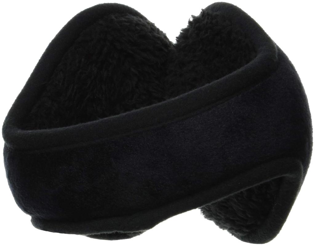 Champion Fleece and Boa Free Size Earmuffs, 489-0019, Black, Japan,