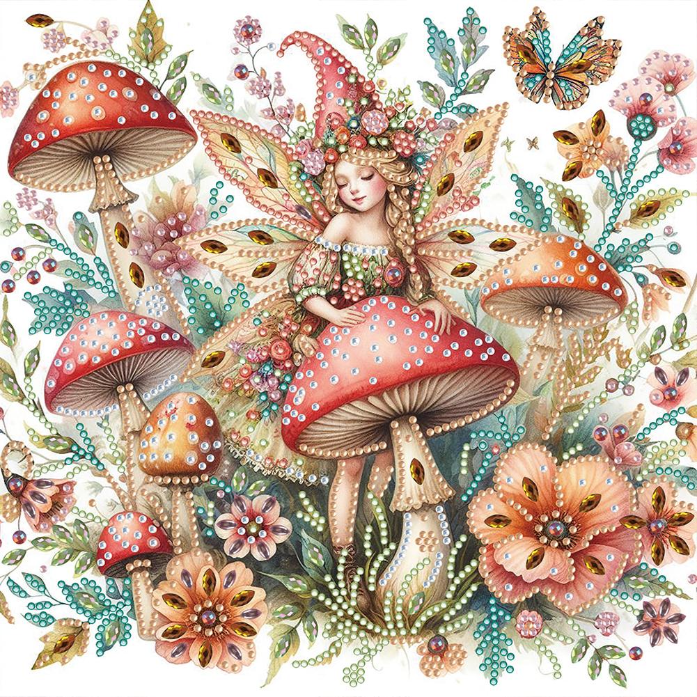 

30x30 см 5D DIY Частичный специальный набор для алмазной живописи с дрелью в форме гриба, набор для фонтана, домашний декор, художественное ремесло, мозаичная живопись