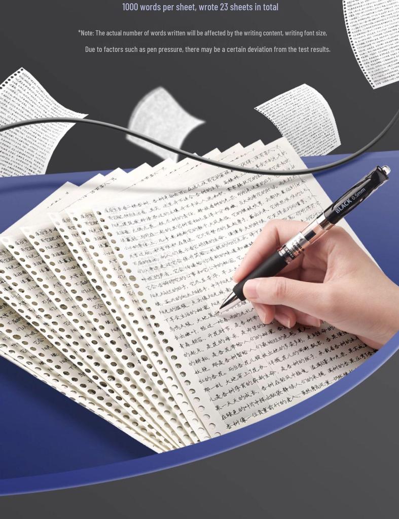 Carbon Black Fountain Pen - Signature Water-Based Blue Pen for Students and Business