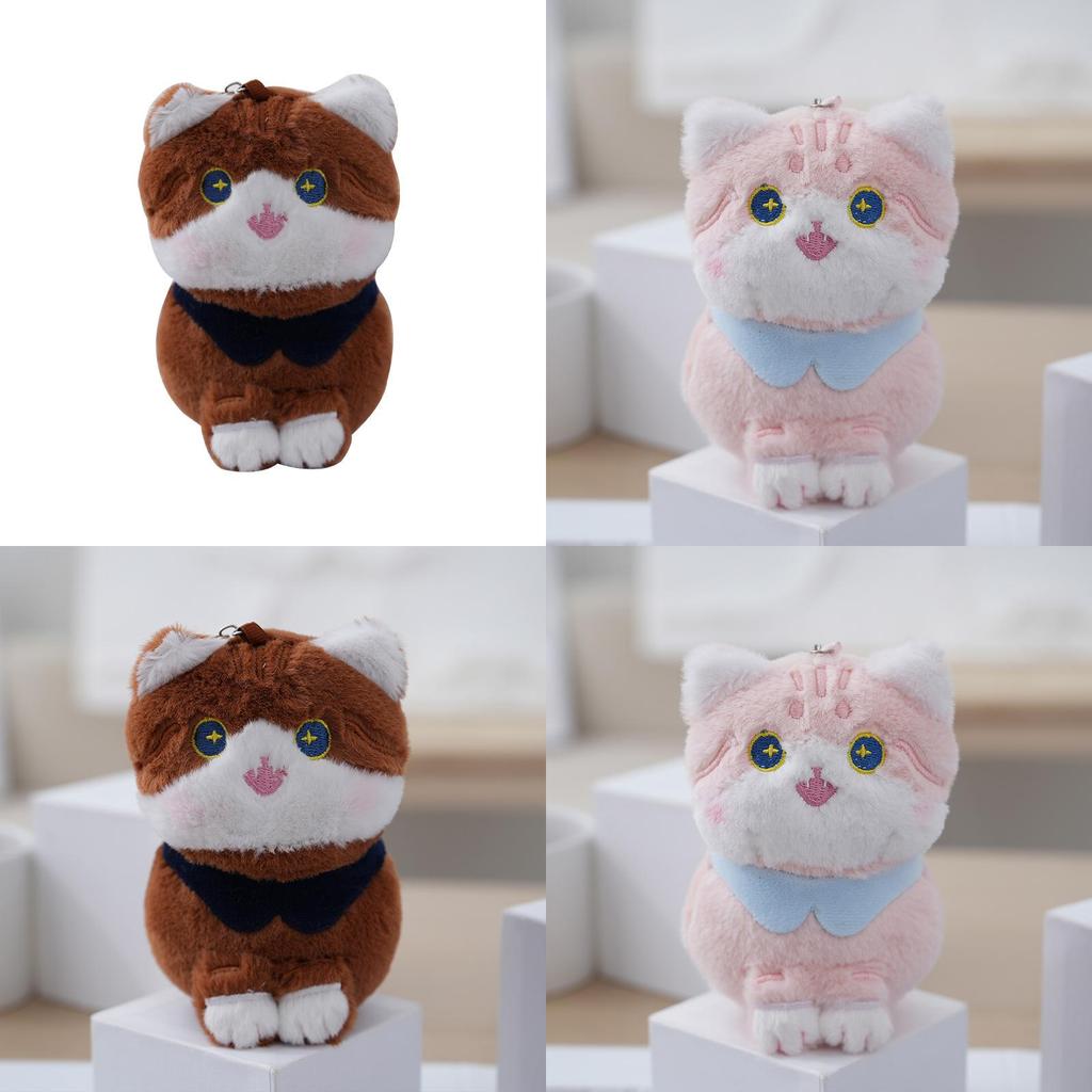 Cute Soft Cat Plush Keychain Fluffy Stuffed Toy Perfect For Bag Accessories