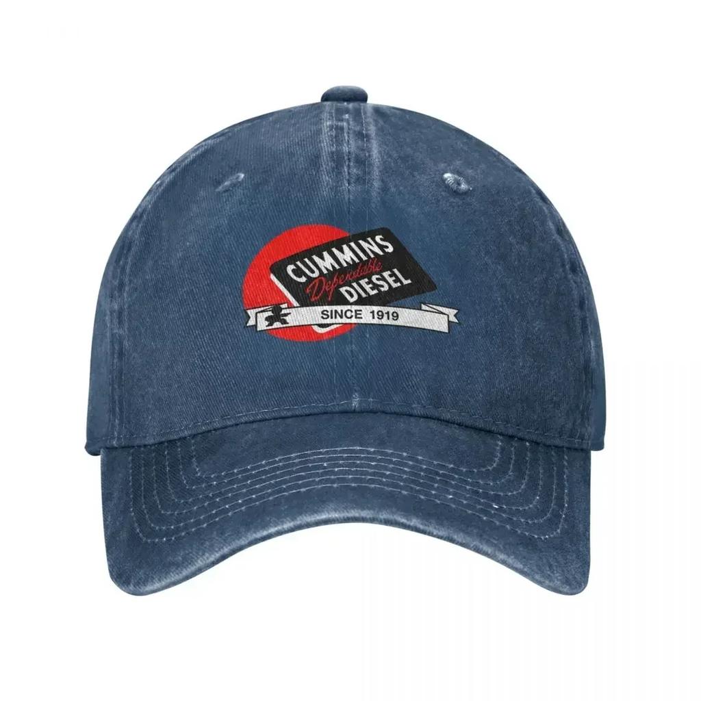 Classic Cummins Gas Baseball Cap Unisex Women Distressed Denim Headwear Outdoor Running Golf Gift Hats Cap