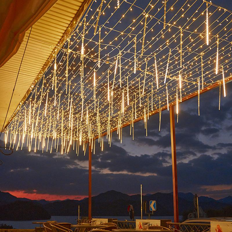 Waterproof Colorful Meteor Shower LED String Lights for Outdoor Decoration