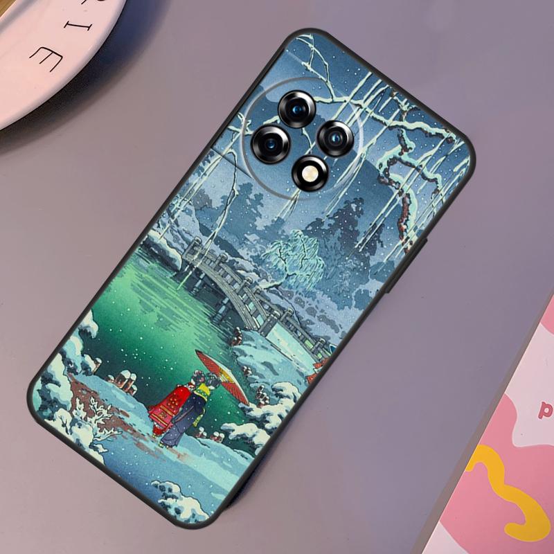 Japanese Ukiyo-e Art Case For OnePlus Nord CE 2 Lite 3 2T N30 N20 N10 OnePlus 11 12 10T 12R 10R 8 9 10 Pro Cover