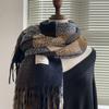 Lightweight Plaid Knitted Scarf Korean Style Winter Cashmere Shawl Fashion   Women/Men