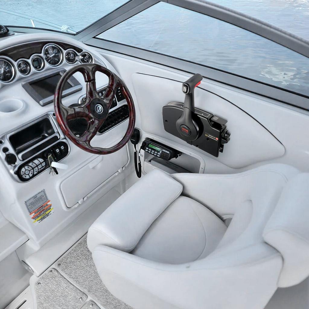 Outboard Throttle Remote Control Box Side-Mounted for Mercury PT 2-Stroke