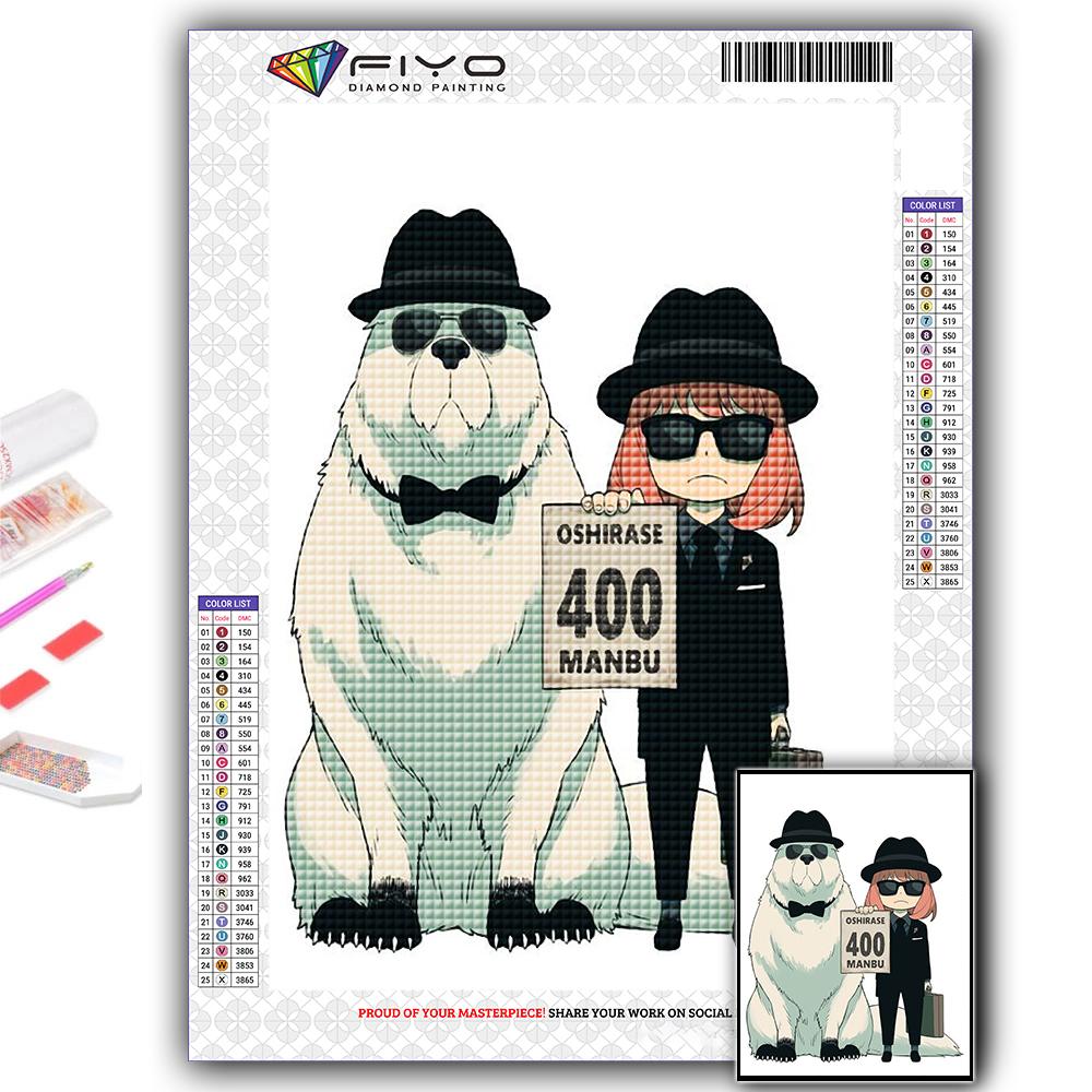 5D Diy Diamond Painting Anime Poster SPY FAMILY Cross Stitch Full Diamond Embroidery Mosaic