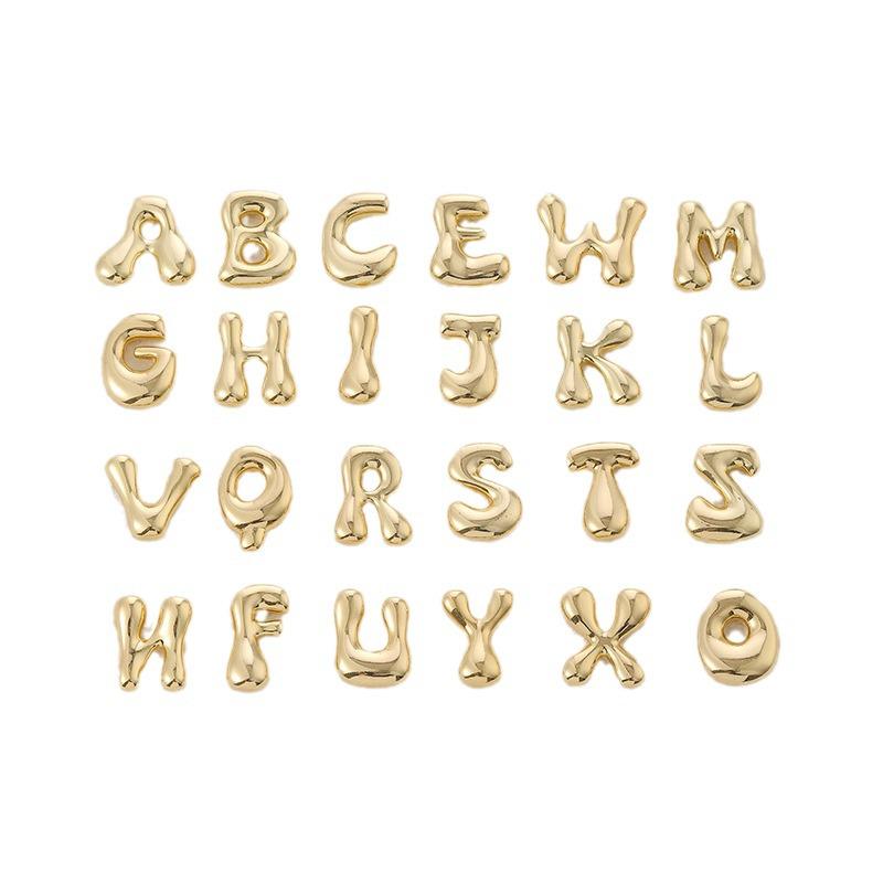 Cross-Border Fashion Bubble Letter Pendant Necklace