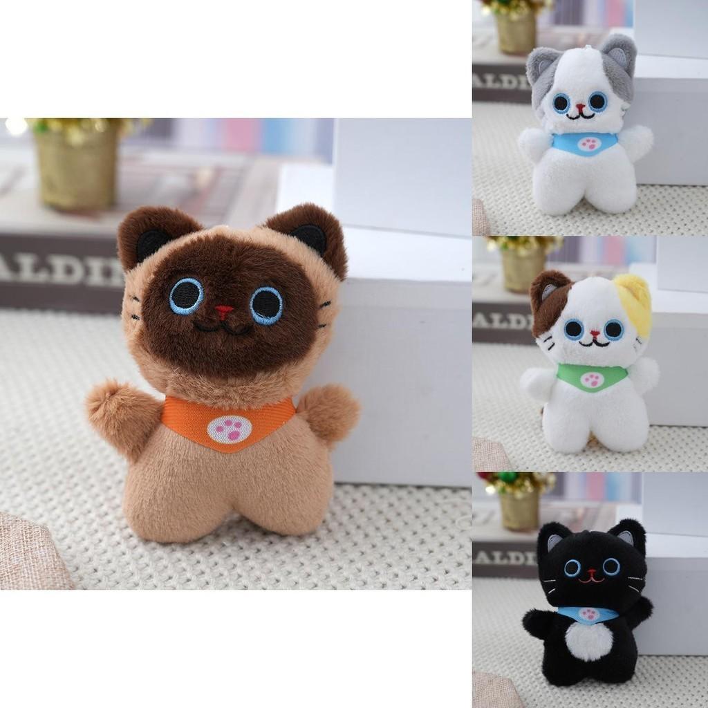 Lovable Mini Feline Plushie Cute Cat Keyring Adorable Kitten Soft Bag Accessory