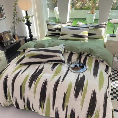 Bettwäsche 4-teiliges Set: Bettlaken & Bettbezug, Einzelbett, Schlichtes Design