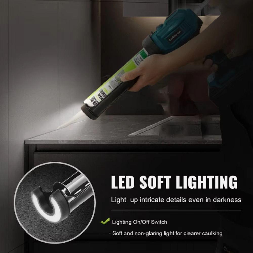 Multifunctional Cordless Caulk Tool LED Light Design Seal Sealant Tool  Kitchen