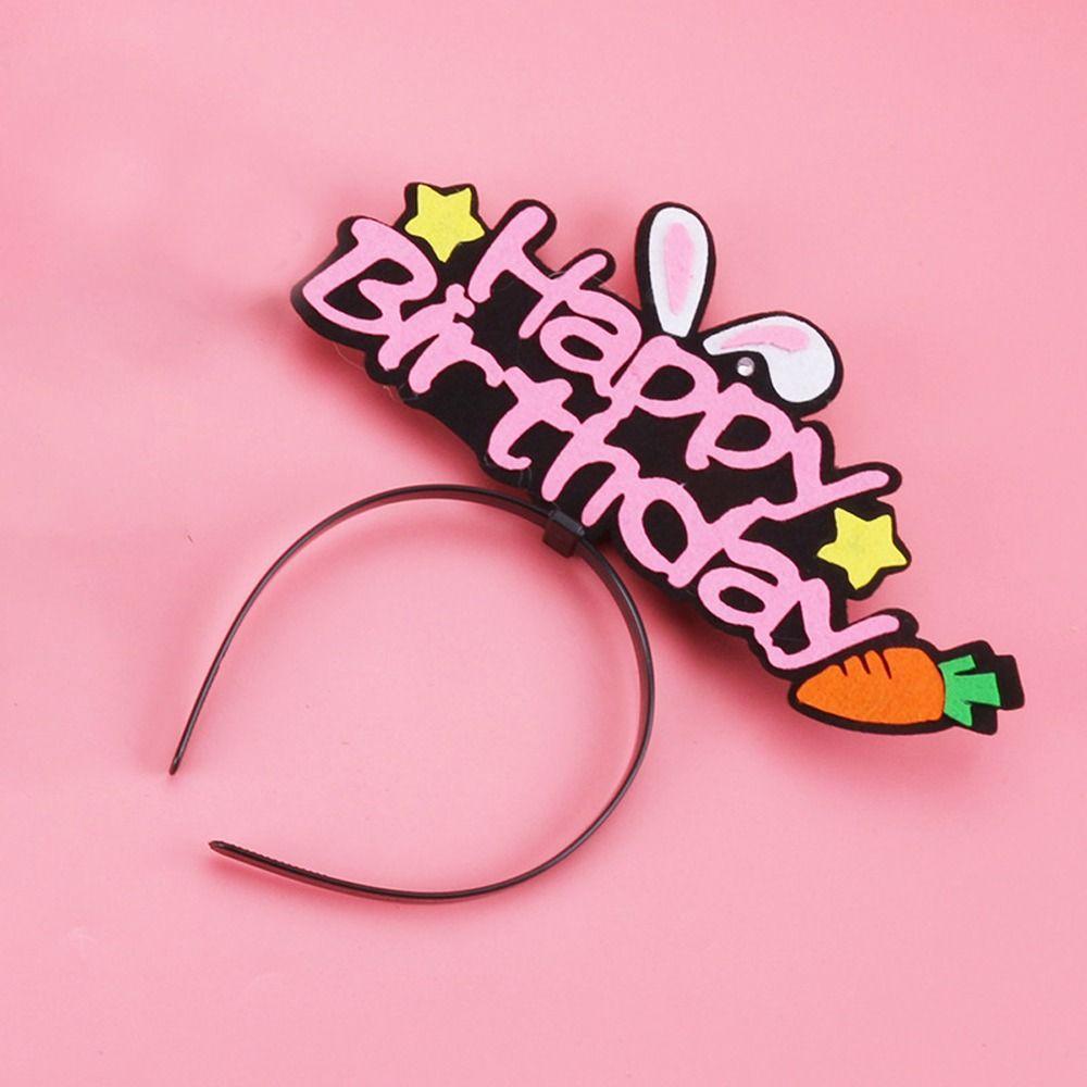 Party Headbands Rabbit Ear LED Light Headdress Happy Birthday Headbands Luminous Hair Hoop Crown