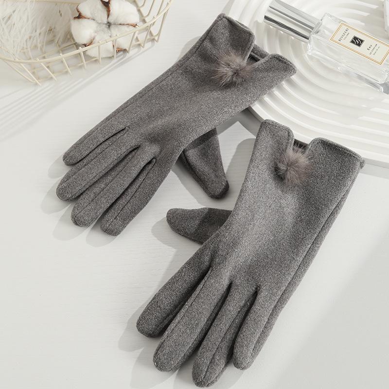 Women's Velvet Touchscreen Winter Gloves - Versatile, Warm, & Ideal for Outdoor Cycling