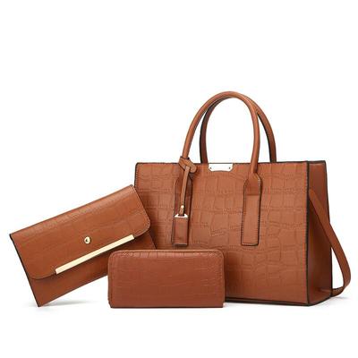 Ensemble de sacs à main 3 pièces à motif crocodile