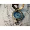 Laiton Finition Antique 2" Cadran Solaire Boussole Nautique Marine Vieux Vintage Style de Poche Cadeau Laiton Rond Cadran Solaire Boussole