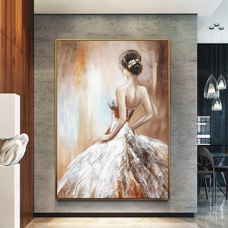 Modern Canvas Painting Ballet Girl Poster Dancing Girl Posters and Prints for Living Room Bedroom Home Decor Wall Art Cuadros