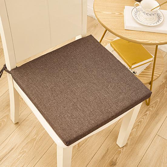 Chair Cushion Tie Fixed Breathable Cotton Linen Living Room Comfortable Seat Butt